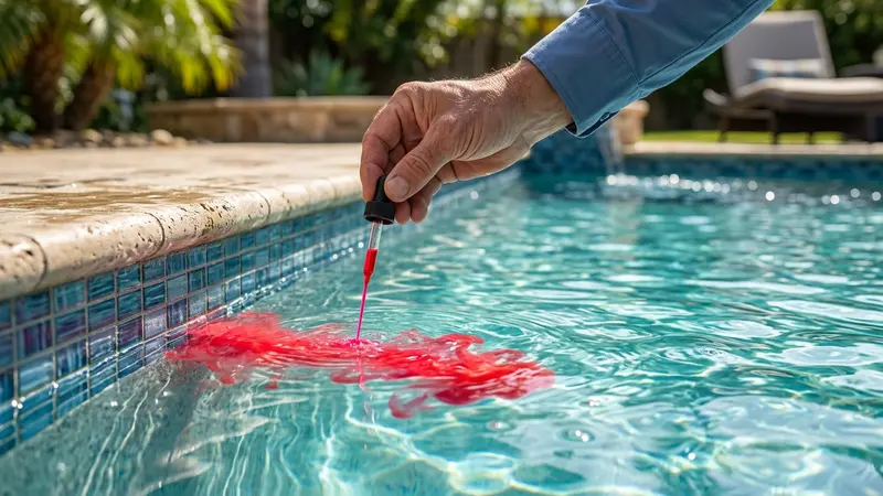 Detecção de vazamento em piscina com equipamento eletrônico